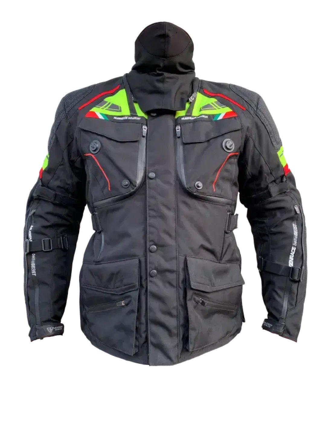 MUGENRACE NJ-MNR-2099 MARS Textile Jacket Black Fluorescent Yellow