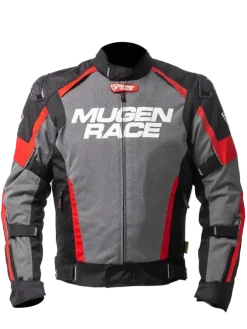 MUGENRACE NJ-MNR-2029 ROMANO Men's Motorcycle Textile Jacket Dark Grey Black Red