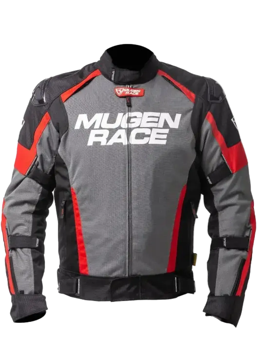 MUGENRACE NJ-MNR-2029 ROMANO Men's Motorcycle Textile Jacket Dark Grey Black Red