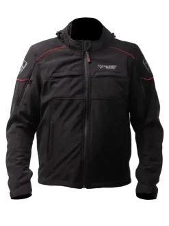 MUGENRACE SRIPPY Soft Shell Motorcycle Jacket Black Red