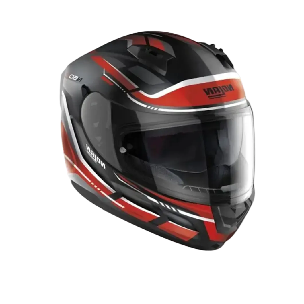 NOLAN N60-6 LANCER 062 Full Face Motorcycle Helmets Black White Red