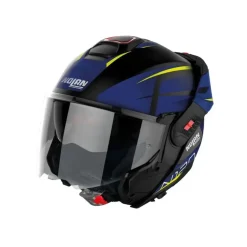 NOLAN N120-1 NIGHTLIFE N-COM 028 Modular Motorcycle Helmets Black Blue Yellow