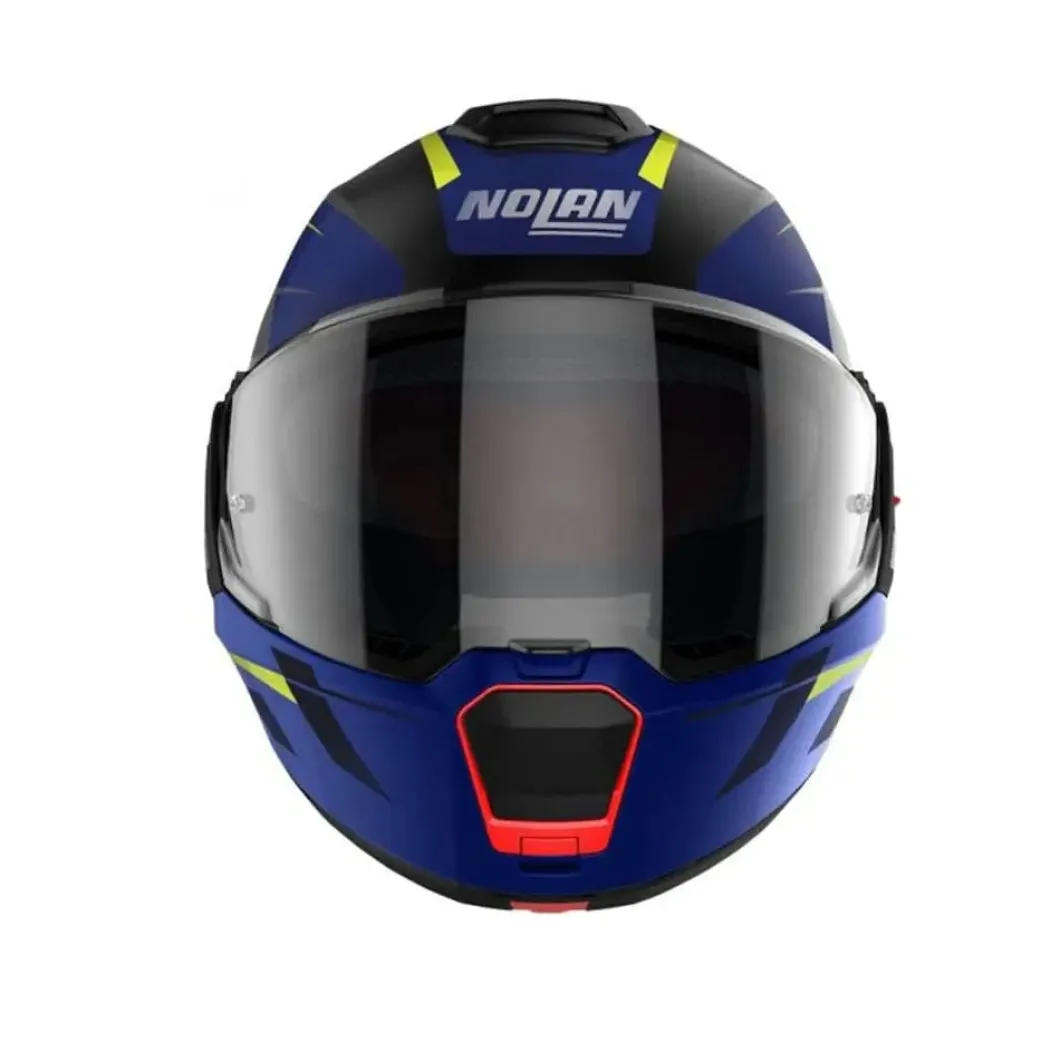 NOLAN N120-1 NIGHTLIFE N-COM 028 Modular Motorcycle Helmets Black Blue Yellow