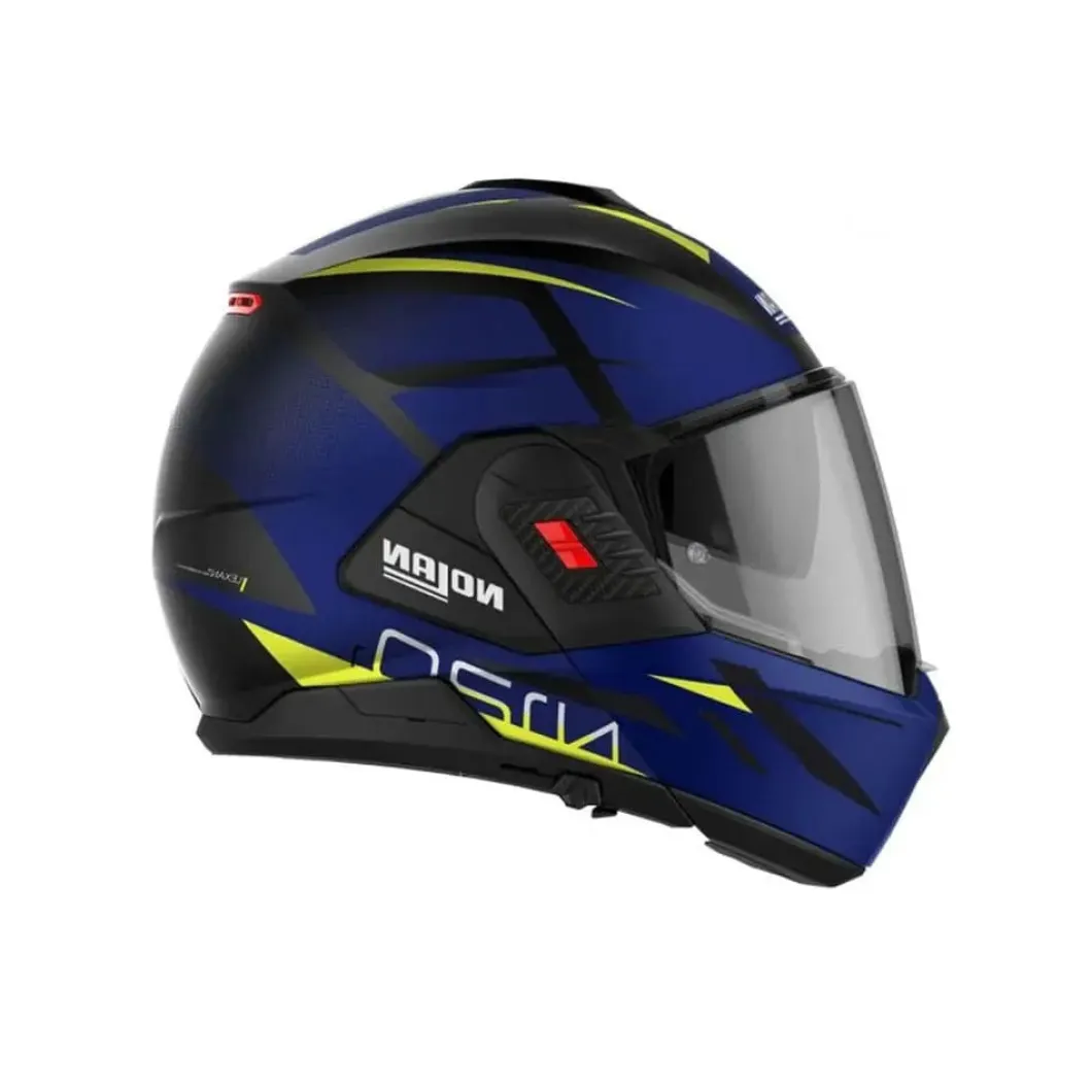 NOLAN N120-1 NIGHTLIFE N-COM 028 Modular Motorcycle Helmets Black Blue Yellow