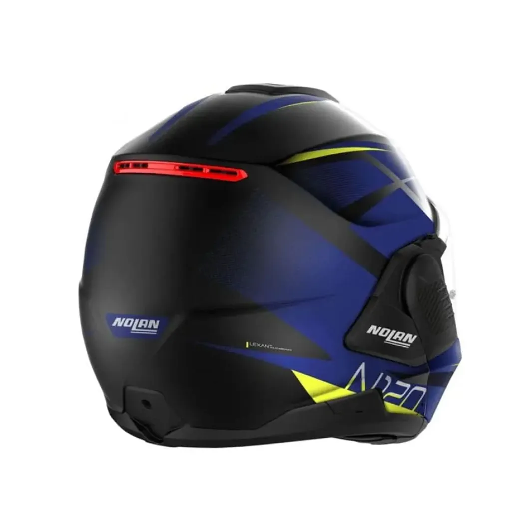 NOLAN N120-1 NIGHTLIFE N-COM 028 Modular Motorcycle Helmets Black Blue Yellow