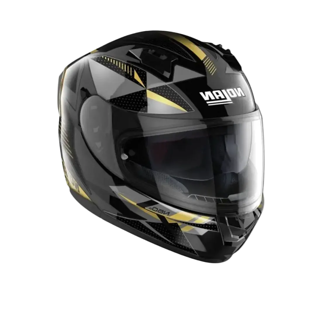 NOLAN N60-6 WIRING 075 Full Face Motorcycle Helmets Black Silver Gold