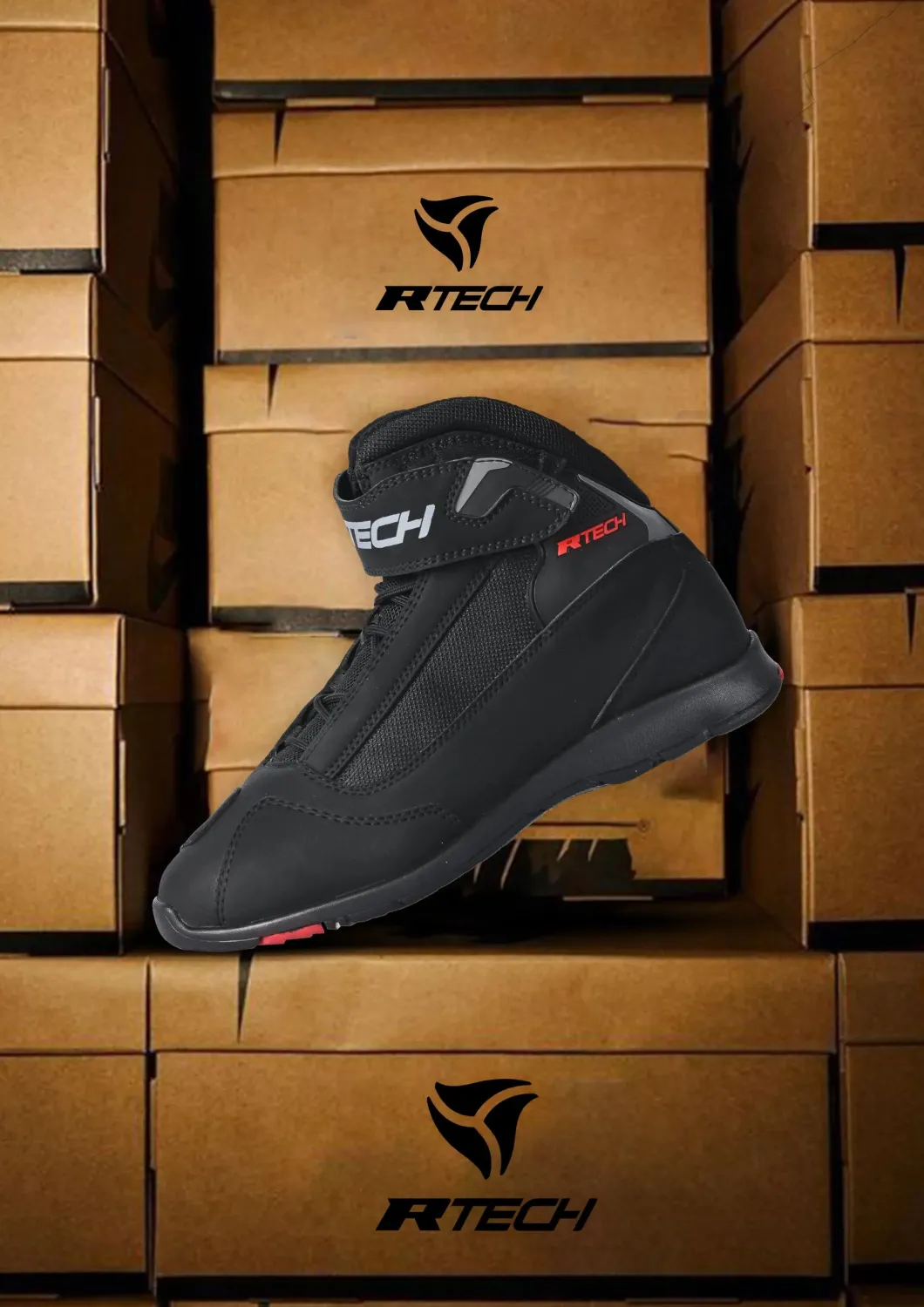 R-Tech Airpro Black urban motorcycles