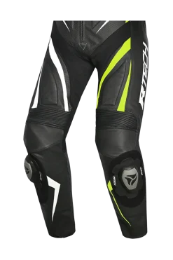 R-Tech Defender GP Full-Leather Racing Motorcycle Suit Black/White/Yellow