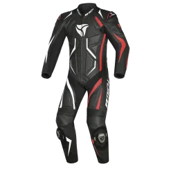 R-Tech Defender GP Full-Leather Racing Motorcycle Suit Black/White/Red