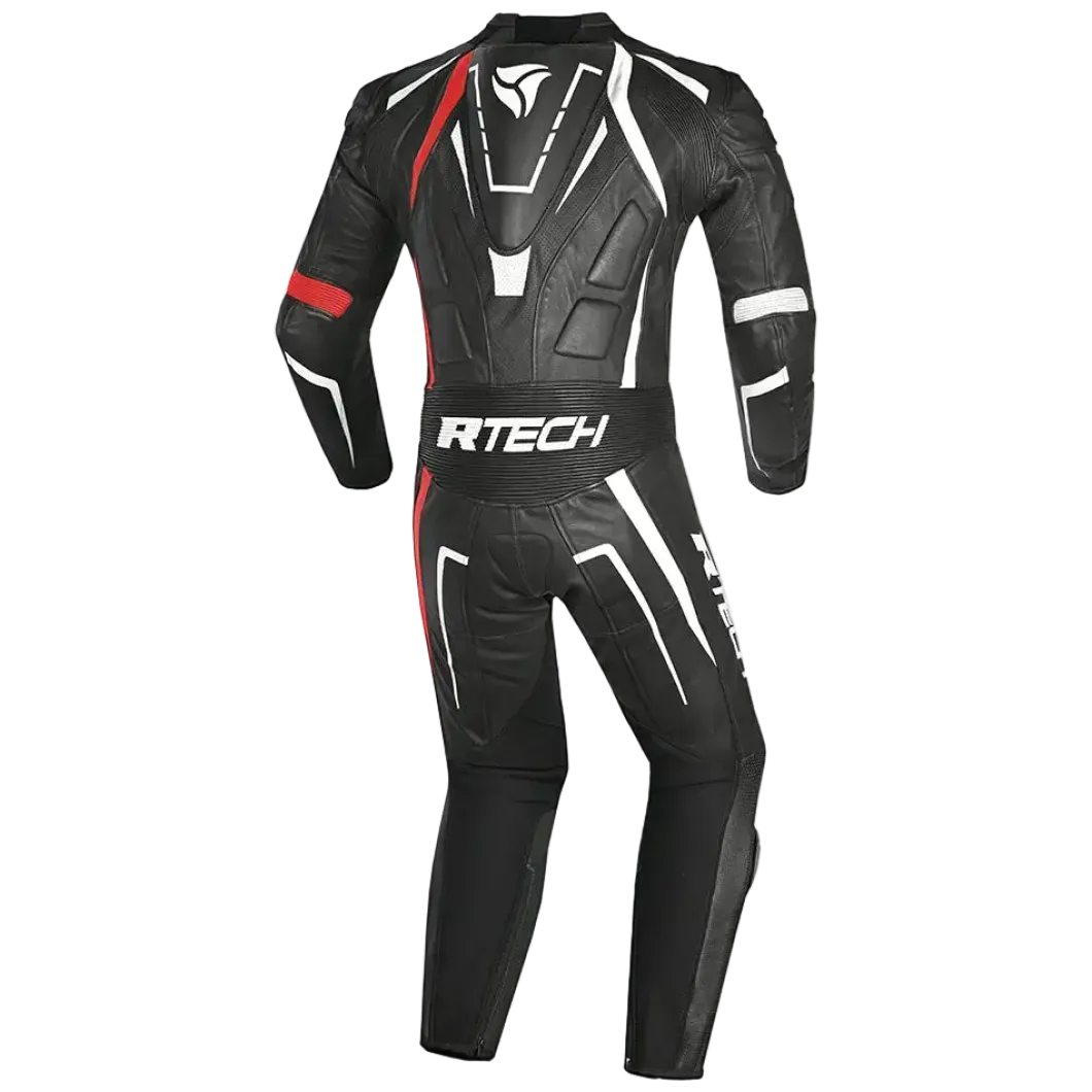 R-Tech Defender GP Full-Leather Racing Motorcycle Suit Black/White/Red