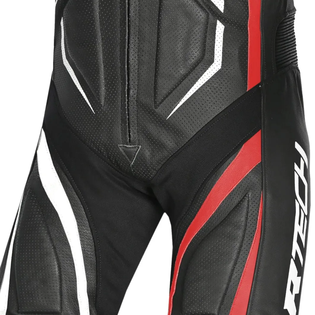 R-Tech Defender GP Full-Leather Racing Motorcycle Suit Black/White/Red