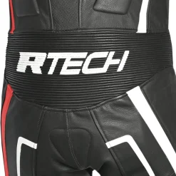 R-Tech Defender GP Full-Leather Racing Motorcycle Suit Black/White/Red