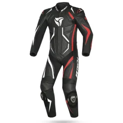 R-Tech Defender GP Full-Leather Racing Motorcycle Suit Black/White/Red