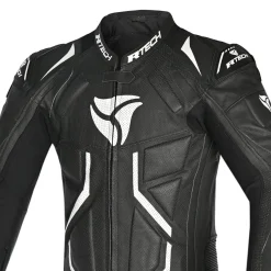 R-Tech Defender GP Full-Leather Racing Motorcycle Suit Black/White