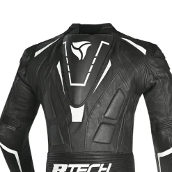 R-Tech Defender GP Full-Leather Racing Motorcycle Suit Black/White