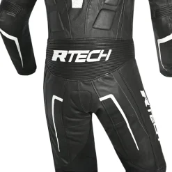 R-Tech Defender GP Full-Leather Racing Motorcycle Suit Black/White
