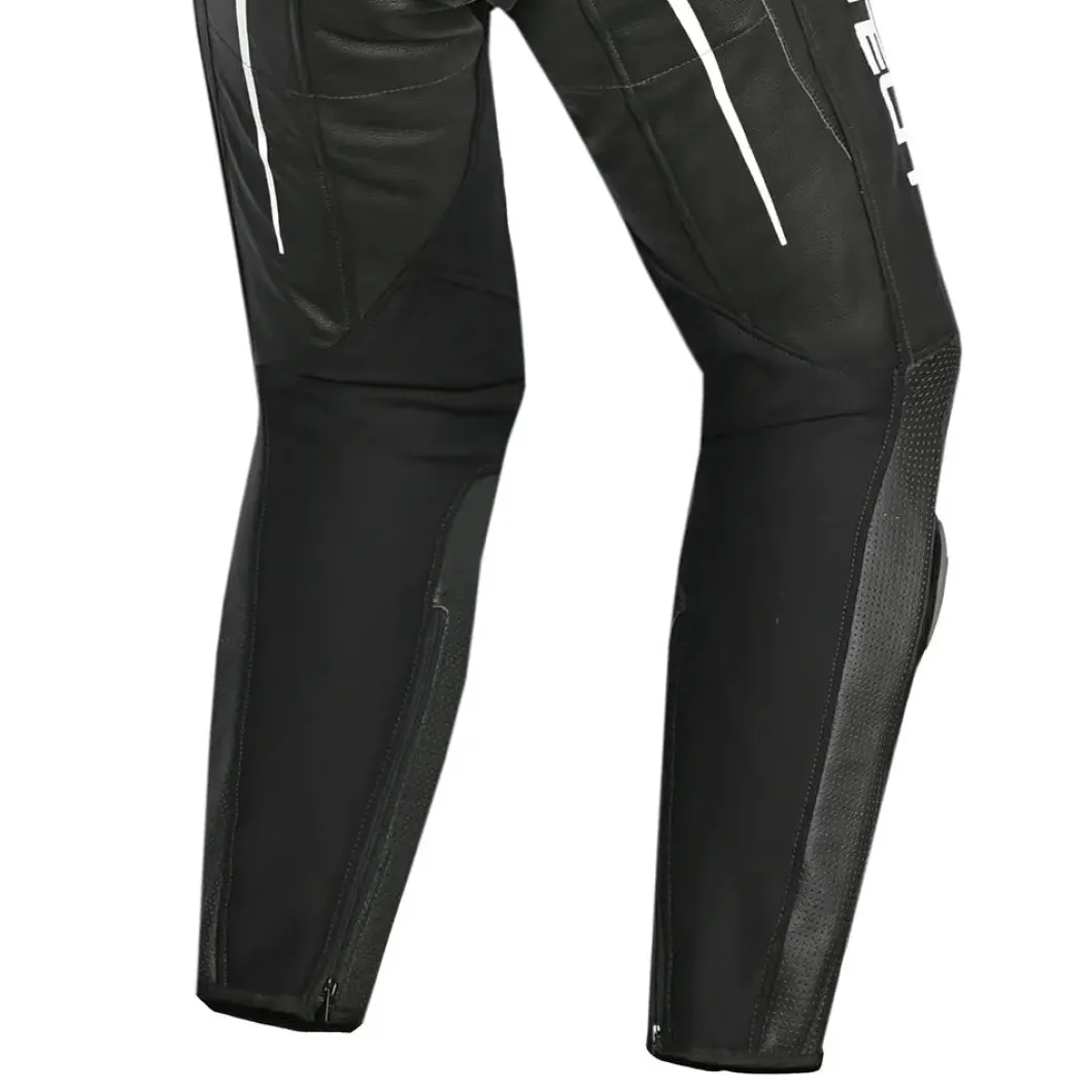 R-Tech Defender GP Full-Leather Racing Motorcycle Suit Black/White
