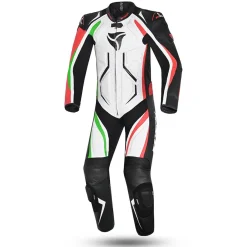 RTech Defender GP motorcycle suits Black/ White/ Red / Green