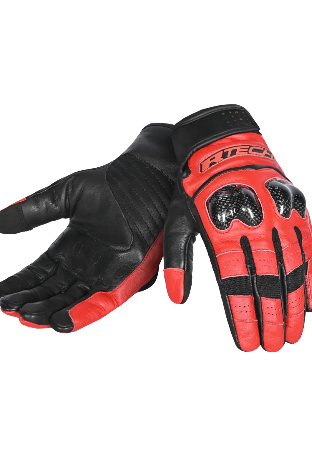 R-Tech Falcon Motorcycle Gloves Black Red