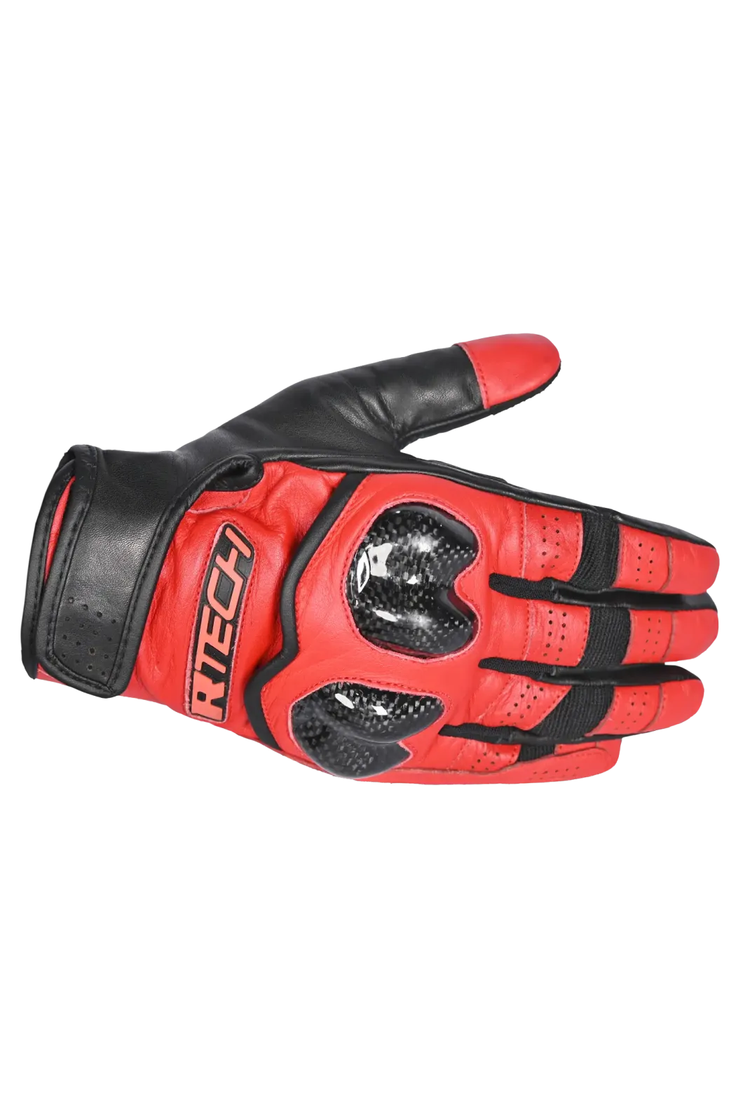 R-Tech Falcon Motorcycle Gloves Black Red