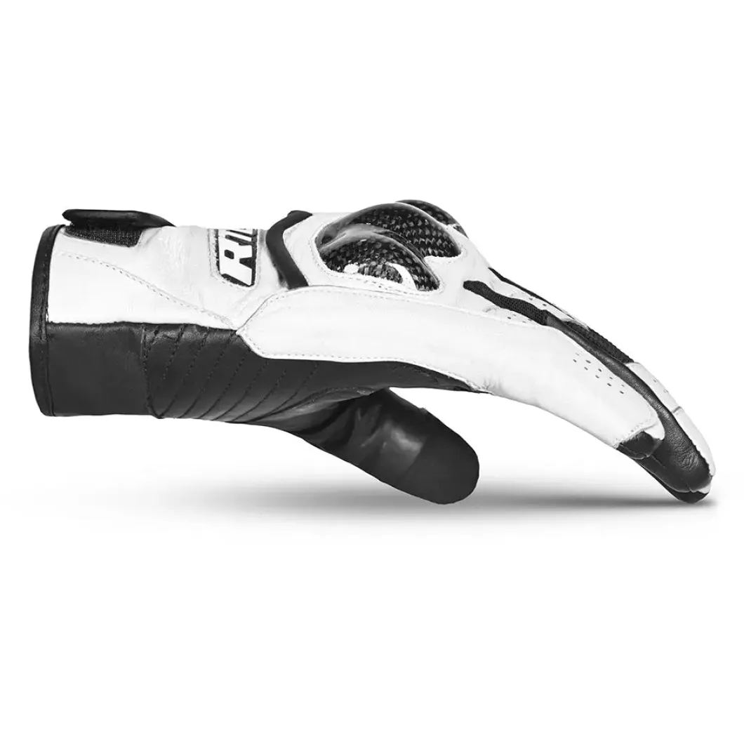 R-Tech Falcon Motorcycle Gloves Black White
