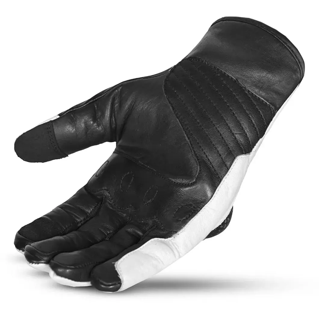 R-Tech Falcon Motorcycle Gloves Black White