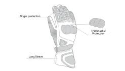 R-tech GP Racing Men's Racing Gloves BLACK/YELLOW