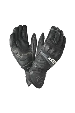 R-tech GP Racing Men's Racing Gloves Black Grey