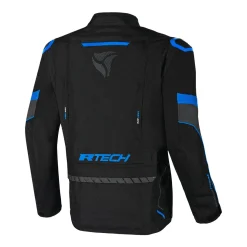 R-TECH KNIGHT RIDER GIACCA DI MOTO 3 IN 1 UOMO TESSUTO LUNGA NERO ANTRACITE BLU