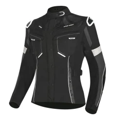 R-TECH KNIGHT RIDER GIACCA DI MOTO 3 IN 1 DONNA TESSUTO LUNGA NERO ANTRACITE BIANCO