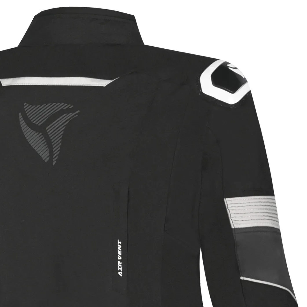R-TECH KNIGHT RIDER GIACCA DI MOTO 3 IN 1 DONNA TESSUTO LUNGA NERO ANTRACITE BIANCO