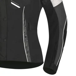 R-TECH KNIGHT RIDER GIACCA DI MOTO 3 IN 1 DONNA TESSUTO LUNGA NERO ANTRACITE BIANCO