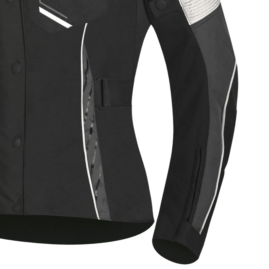R-TECH KNIGHT RIDER GIACCA DI MOTO 3 IN 1 DONNA TESSUTO LUNGA NERO ANTRACITE BIANCO