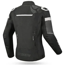 R-TECH KNIGHT RIDER GIACCA DI MOTO 3 IN 1 DONNA TESSUTO CORTA NERO ANTRACITE BIANCO
