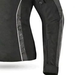 R-TECH KNIGHT RIDER GIACCA DI MOTO 3 IN 1 DONNA TESSUTO CORTA NERO ANTRACITE BIANCO