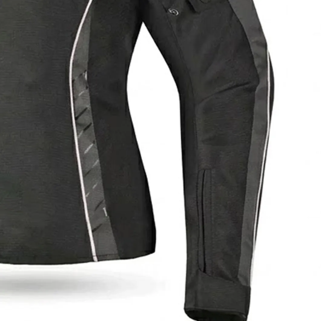 R-TECH KNIGHT RIDER GIACCA DI MOTO 3 IN 1 DONNA TESSUTO CORTA NERO ANTRACITE BIANCO