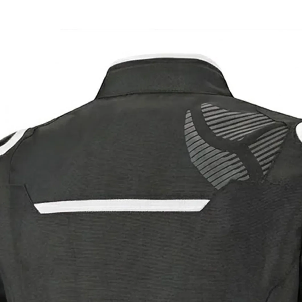 R-TECH KNIGHT RIDER GIACCA DI MOTO 3 IN 1 DONNA TESSUTO CORTA NERO ANTRACITE BIANCO
