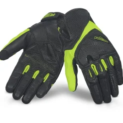 R-TECH KNIGHT RIDER GUANTI DI MOTO ESTIVI NERO GIALLO FLUO