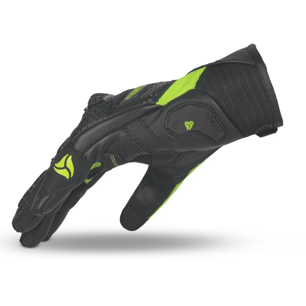 R-TECH KNIGHT RIDER GUANTI DI MOTO ESTIVI NERO GIALLO FLUO