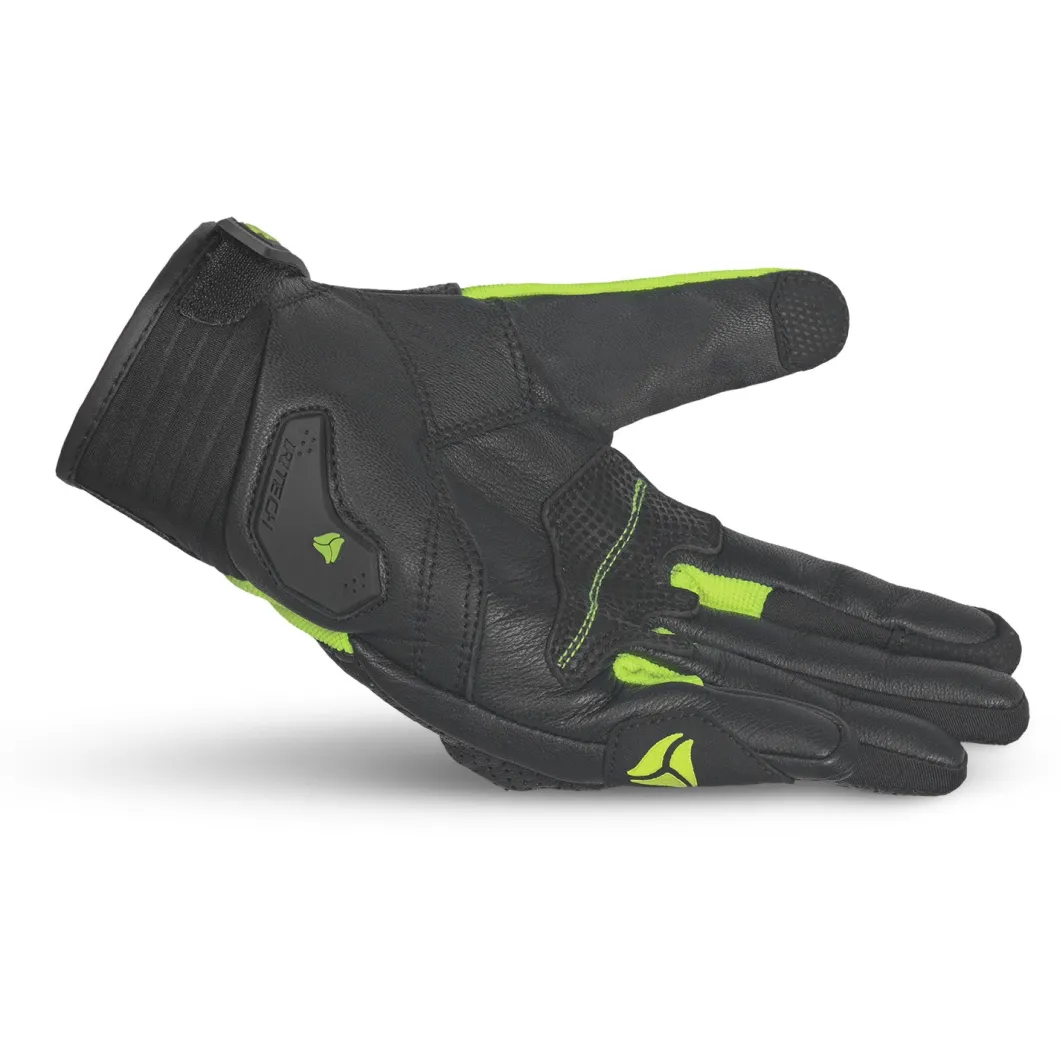 R-TECH KNIGHT RIDER GUANTI DI MOTO ESTIVI NERO GIALLO FLUO