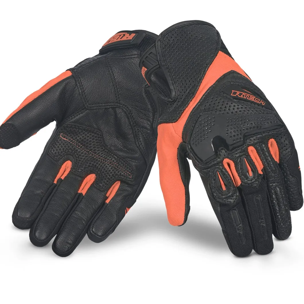 R-TECH KNIGHT RIDER GUANTI DI MOTO ESTIVI NERO ROSSO