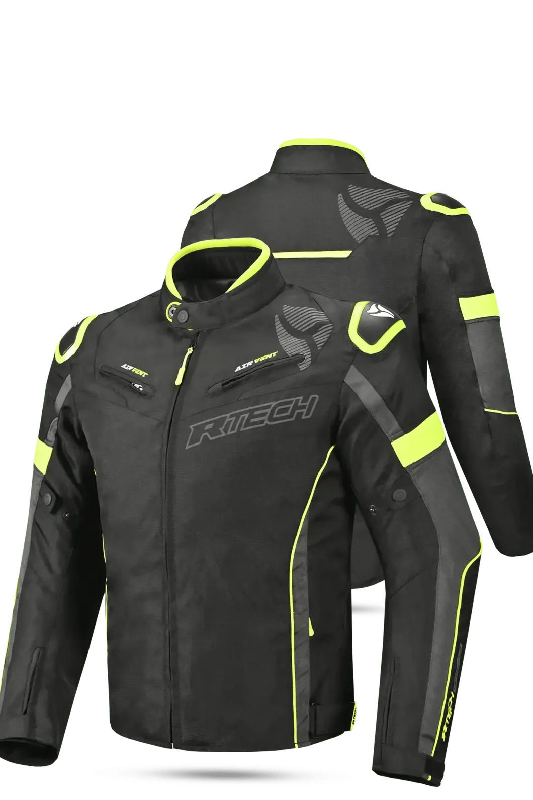 R-Tech Knight Rider Short Three Layers - Black/Anthracite/Fluorescent Yellow