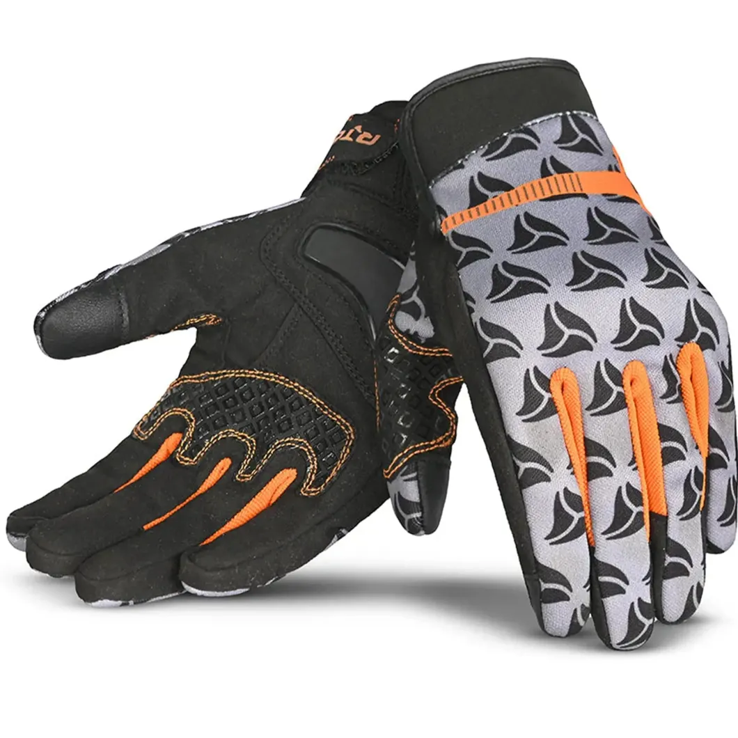 R-Tech Leopard Orange Textile Glove