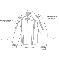 R-Tech Marshal Grey Textile Motorcycle Jackets