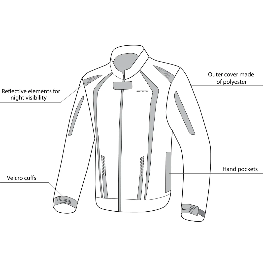 R-Tech Marshal Grey Textile Motorcycle Jackets