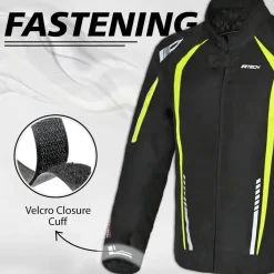 R-TECH Marshal Men's Black and White Textile Motorcycle Jacket