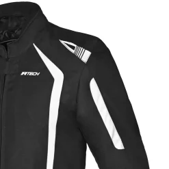 R-TECH Marshal Men's Black and White Textile Motorcycle Jacket