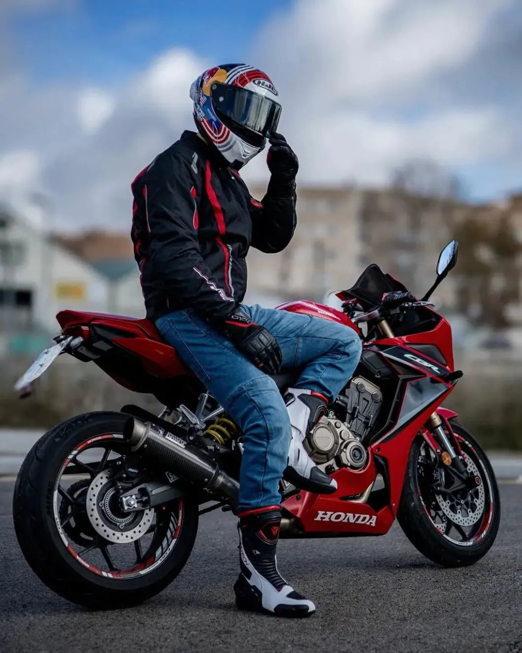 R-Tech Marshal Red Textile Motorcycle Jackets