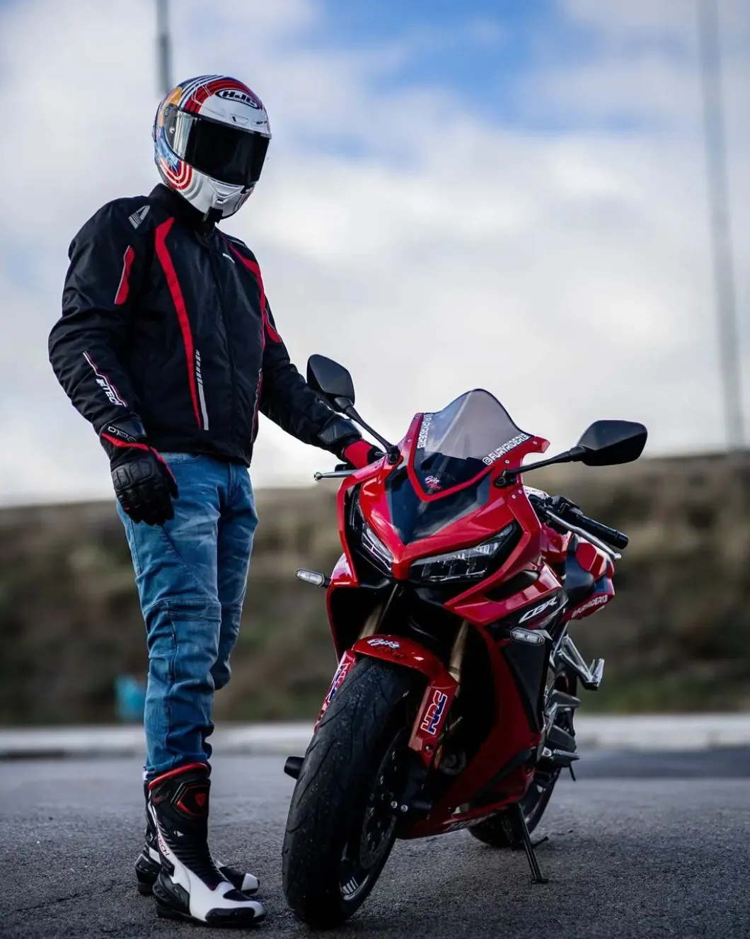 R-Tech Marshal Red Textile Motorcycle Jackets