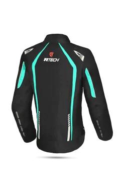 R-Tech Marshal Women's Motorcycle Jacket Black/Turquoise